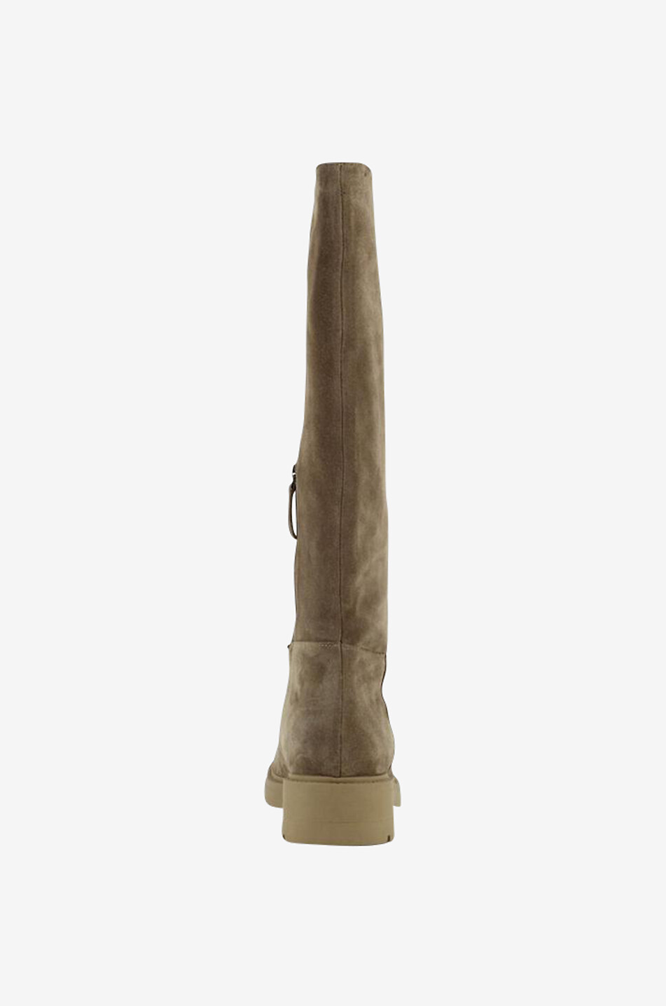 BONGENIE Hohe flache Wildlederstiefel Crosta Larice Damen BEIGE 4