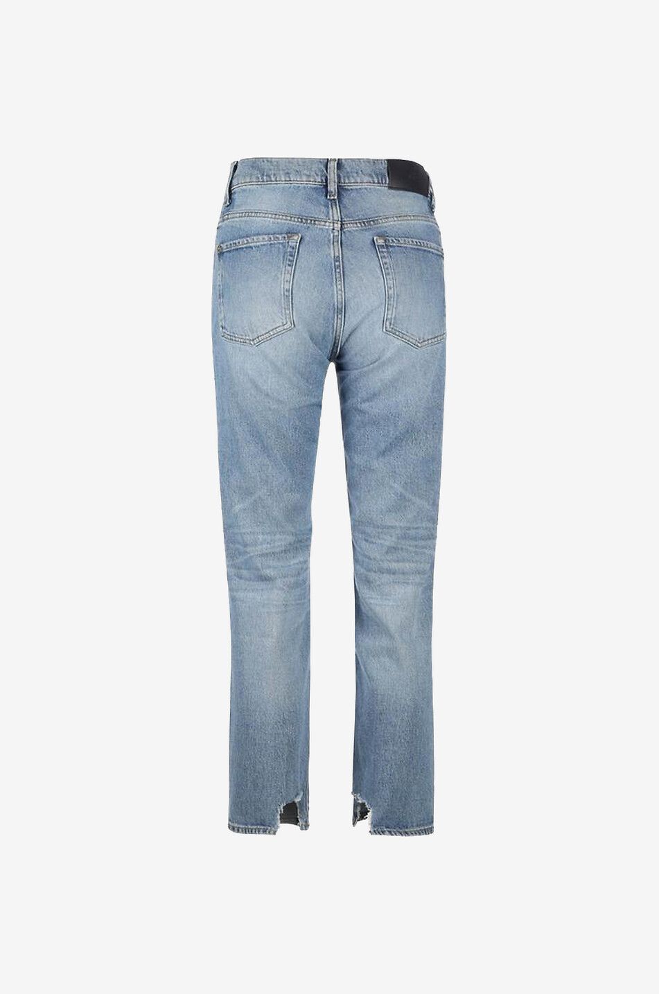 Logan Stove Pipe Vibe Frayed Cropped Jeans - 7 For All Mankind 