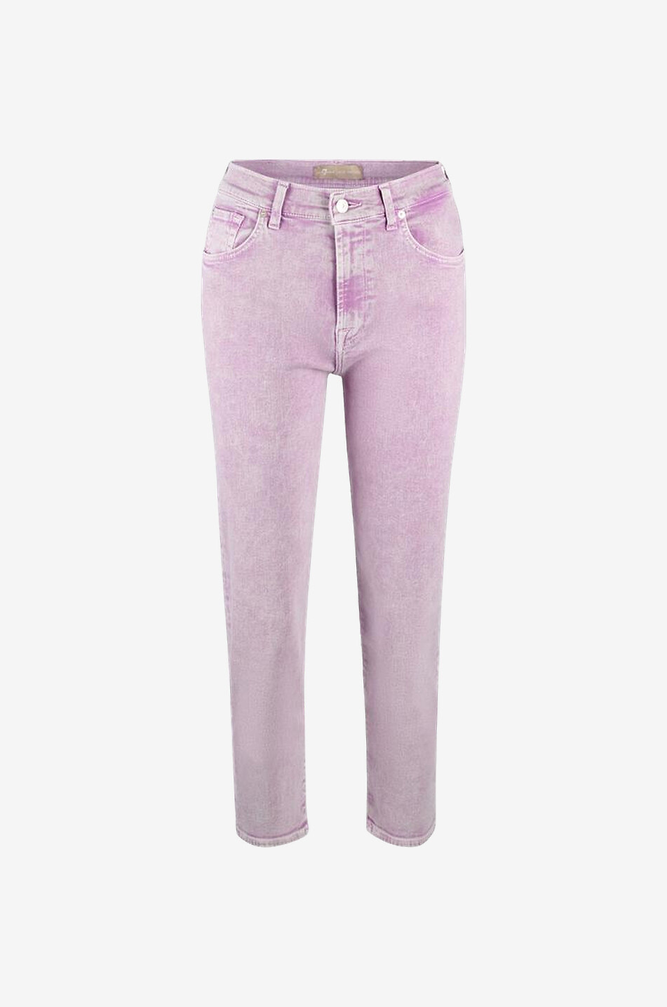 7 FOR ALL MANKIND Malia Colored Luxe Vintage Orchid cropped straight-fit high-rise jeans Women LIGHT PURPLE 1