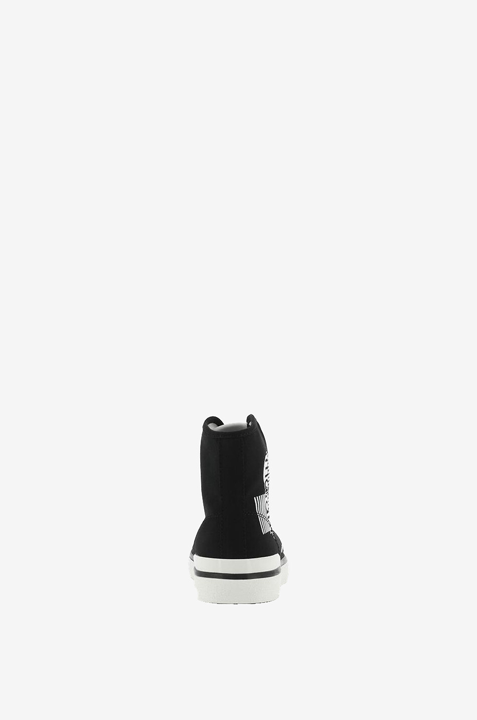 ISABEL MARANT Benkeen logo printed canvas high-top sneakers Women BLACK 4