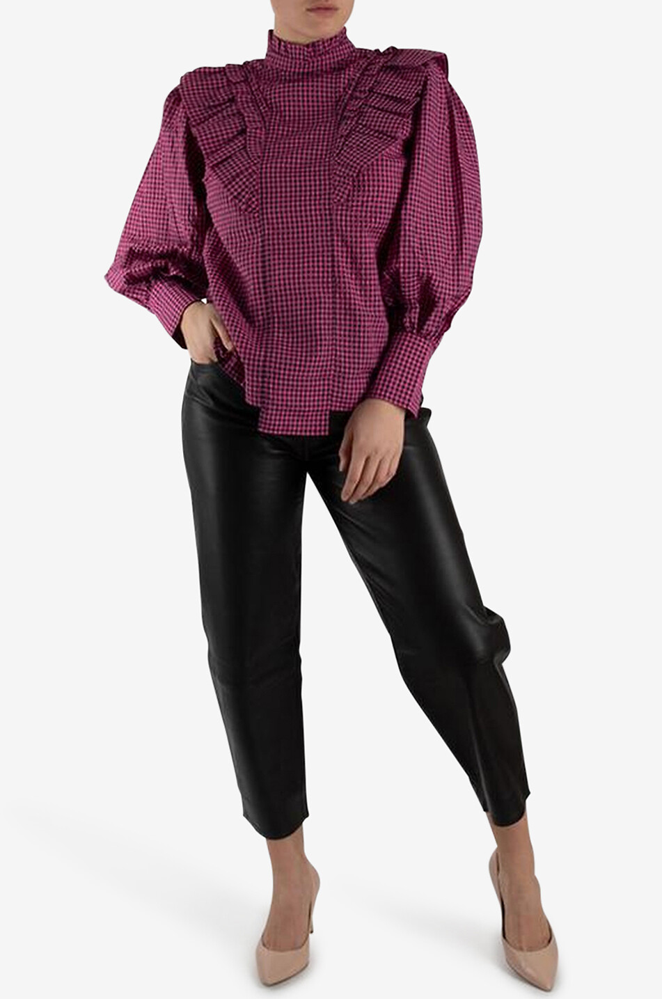 CITIZENS OF HUMANITY Karottenjeans aus Leder Calista Curve Brandy Damen DUNKELBRAUN 4
