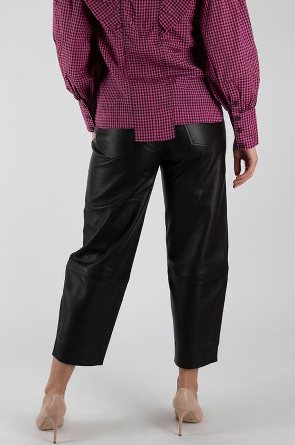 CITIZENS OF HUMANITY Karottenjeans aus Leder Calista Curve Brandy Damen DUNKELBRAUN 6