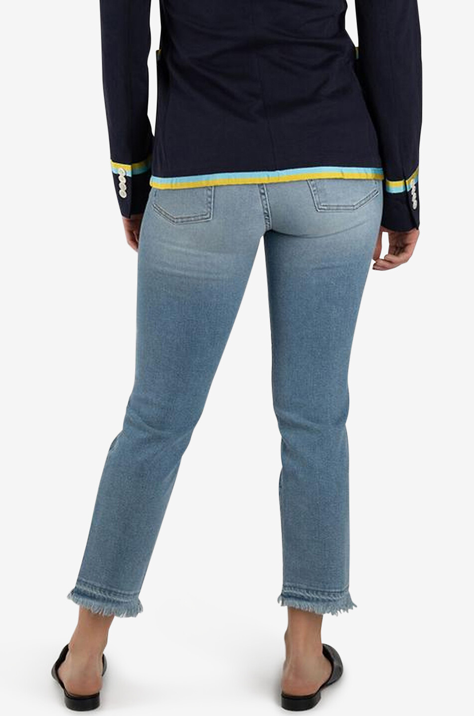 7 FOR ALL MANKIND The Straight Crop Luxe Vintage Artful ripped jeans Women LIGHT BLUE 6