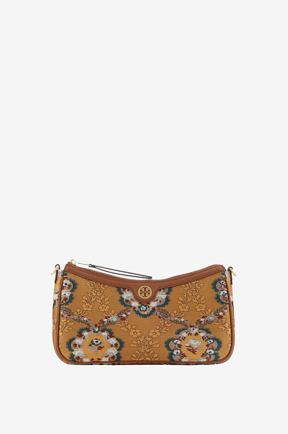 TORY BURCH Handtasche aus Leder und italienischen Brokat Studio Damen ORANGE 1