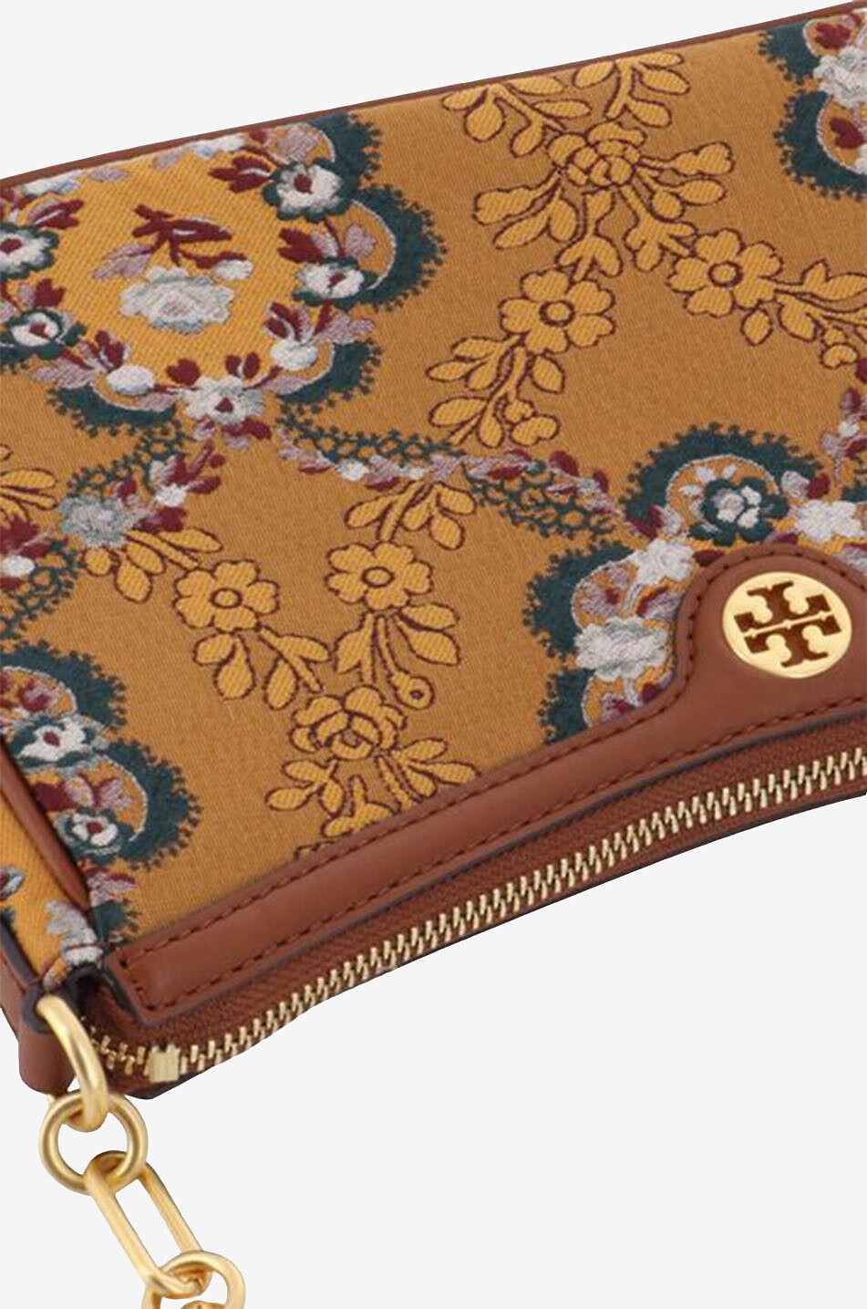 TORY BURCH Handtasche aus Leder und italienischen Brokat Studio Damen ORANGE 3