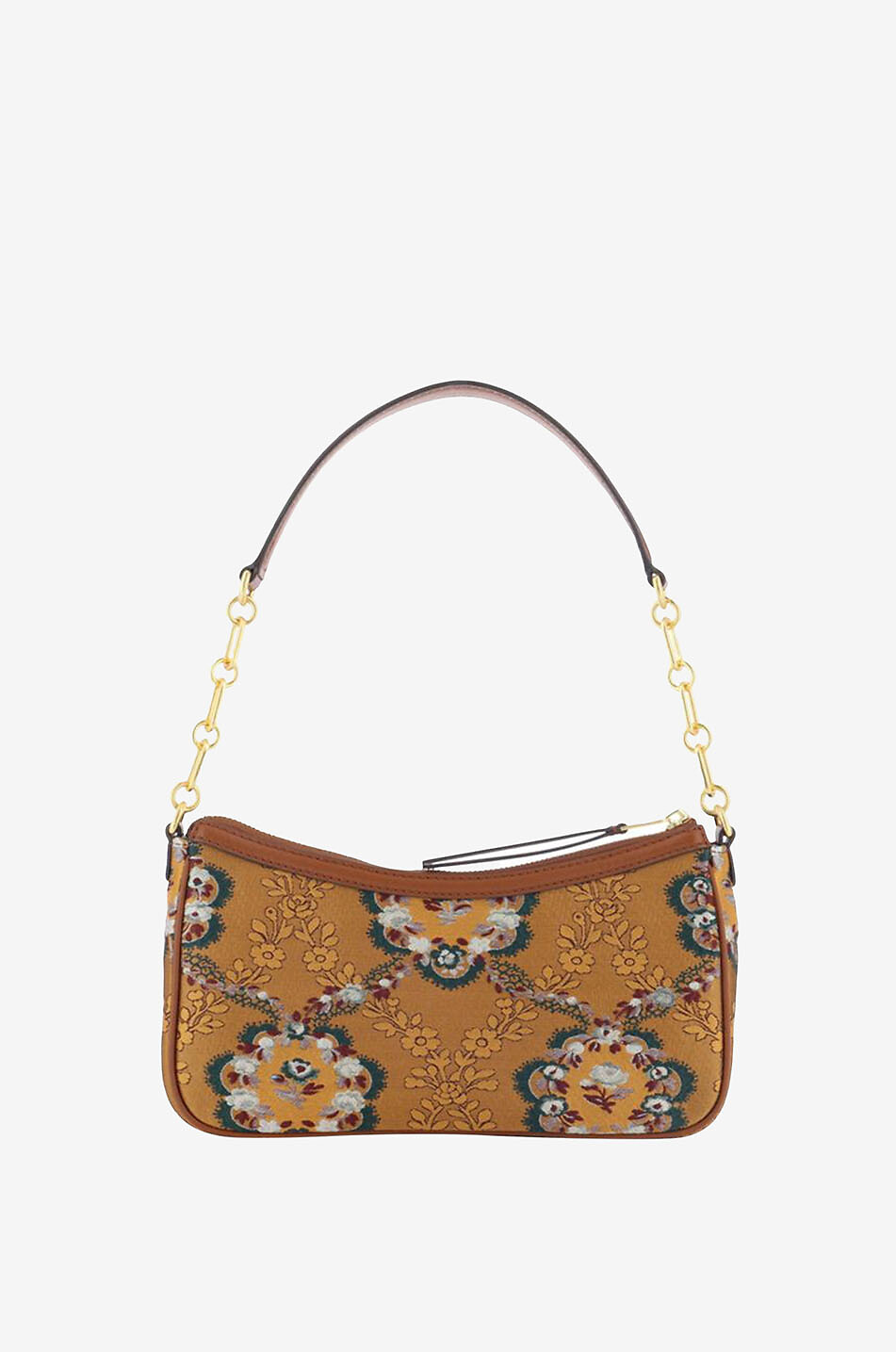 TORY BURCH Handtasche aus Leder und italienischen Brokat Studio Damen ORANGE 4