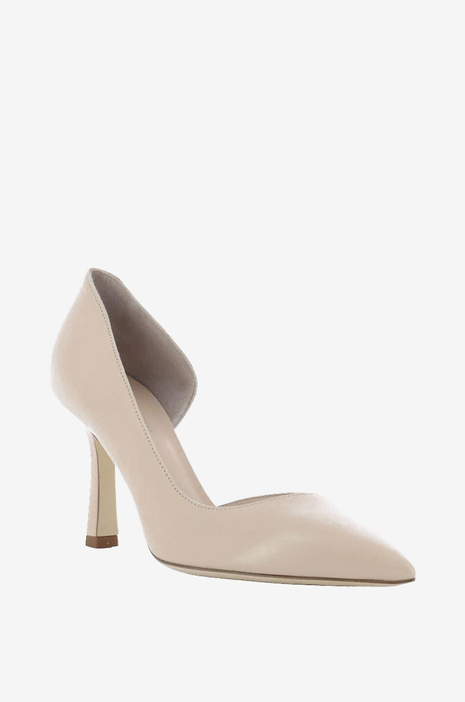 BONGENIE Escarpins en cuir lisse à découpes Lory 85 Femme ROSE CLAIR 1