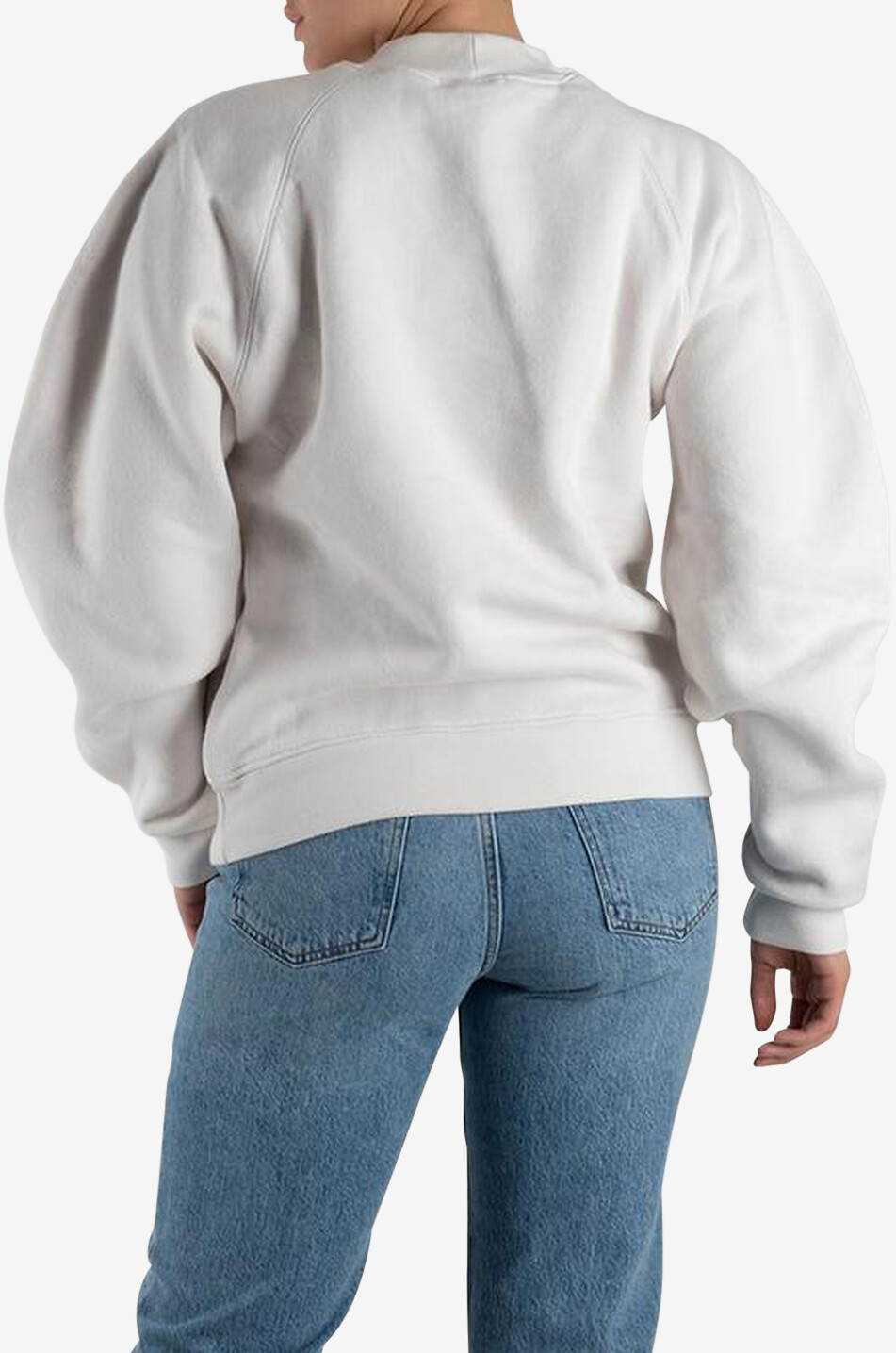 AGOLDE Sweatshirt mit Schornsteinkragen Tarron Damen WEISS 6
