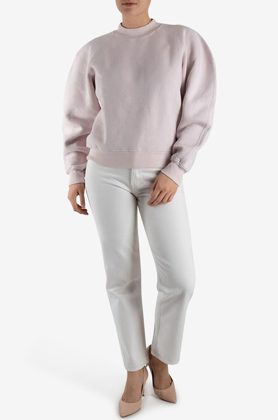AGOLDE Sweat-shirt à col cheminée Tarron Femme VIOLET CLAIR 4