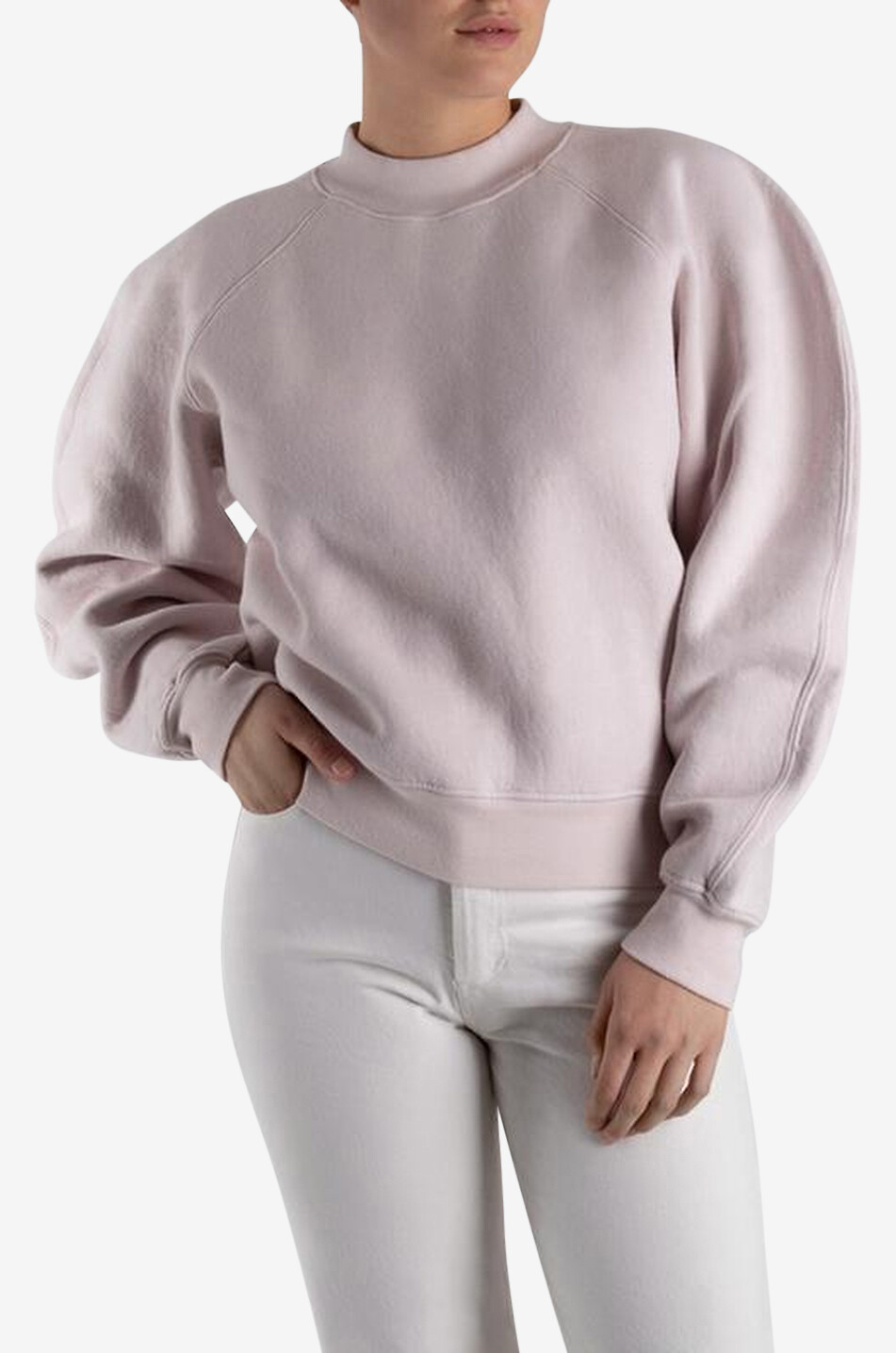 AGOLDE Sweat-shirt à col cheminée Tarron Femme VIOLET CLAIR 5