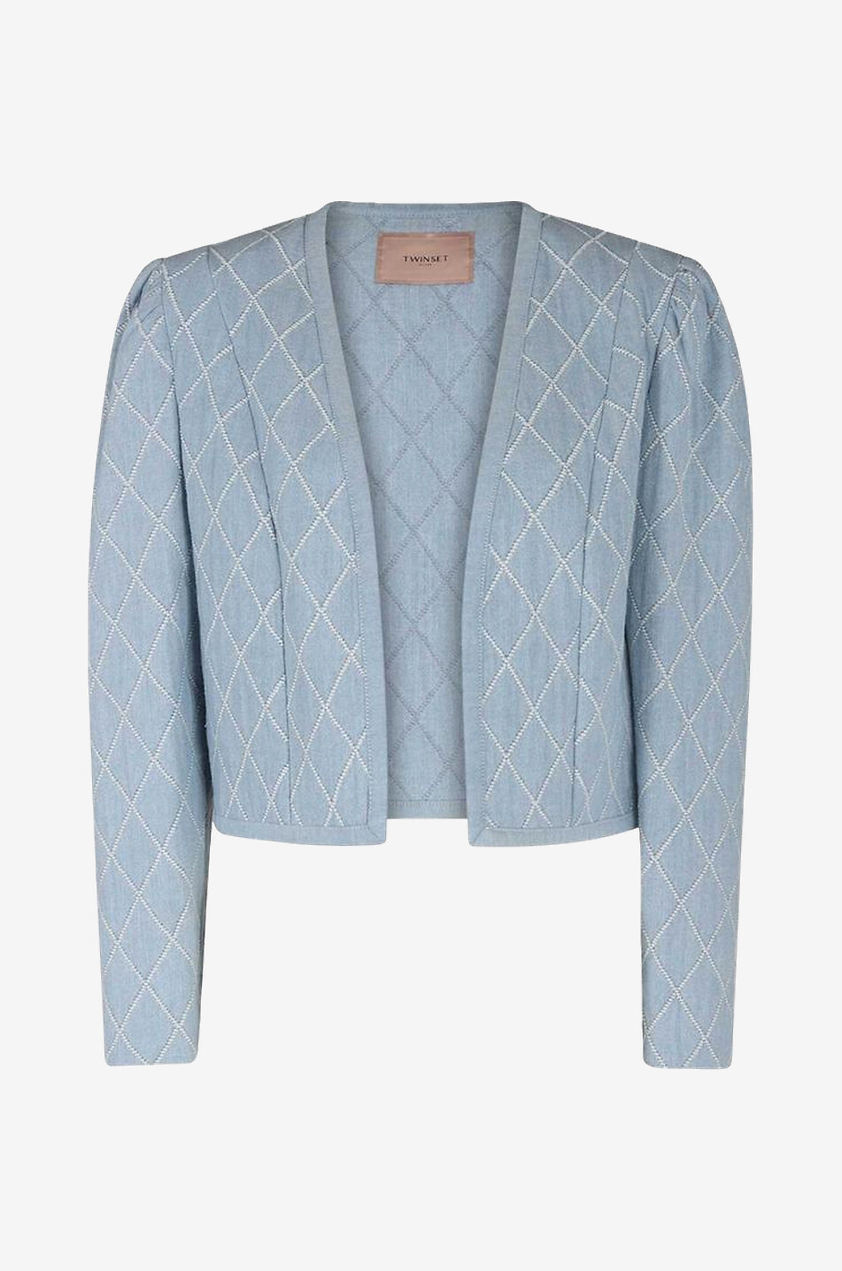 TWINSET Veste en jean jacquard Femme BLEU CLAIR 1