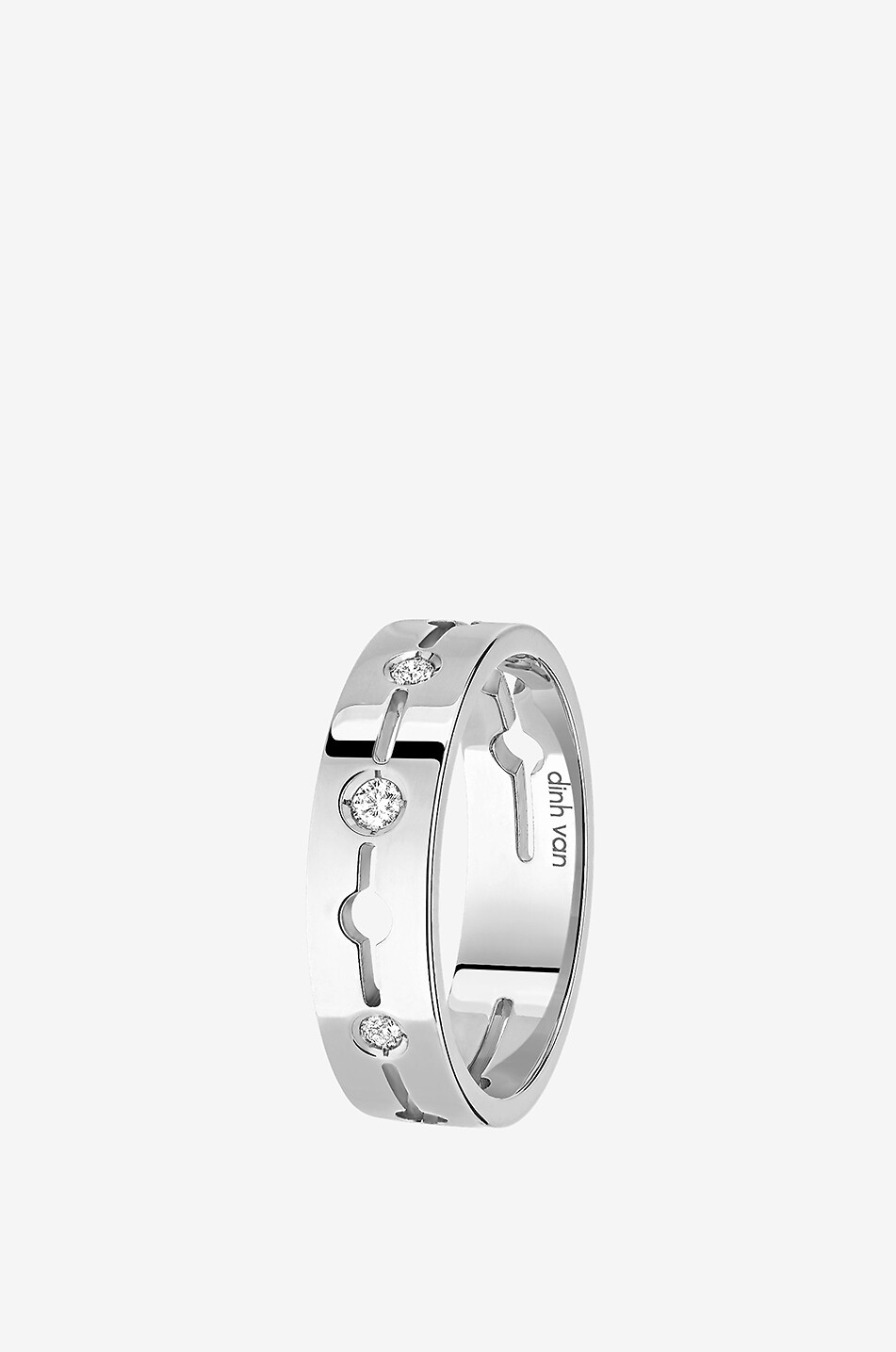 DINH VAN Ring aus Weissgold und Diamanten Pulse PM 5 mm Damen WEISS 1
