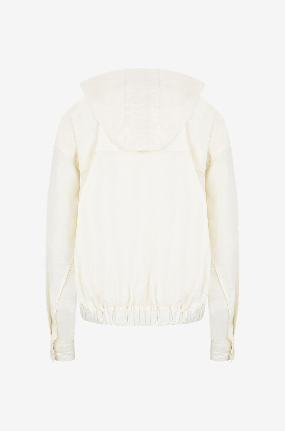 LEMAIRE Blouson léger en coton technique Light Hooded Blouson Femme JAUNE CLAIR 2