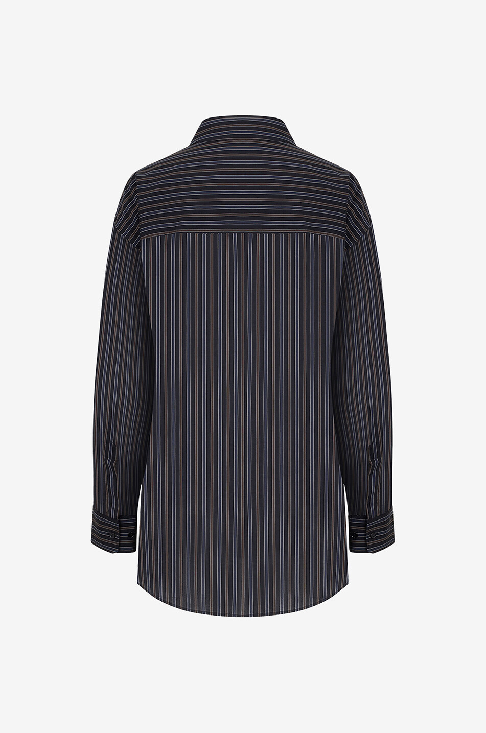 Long Shirt striped cotton and silk oversize shirt