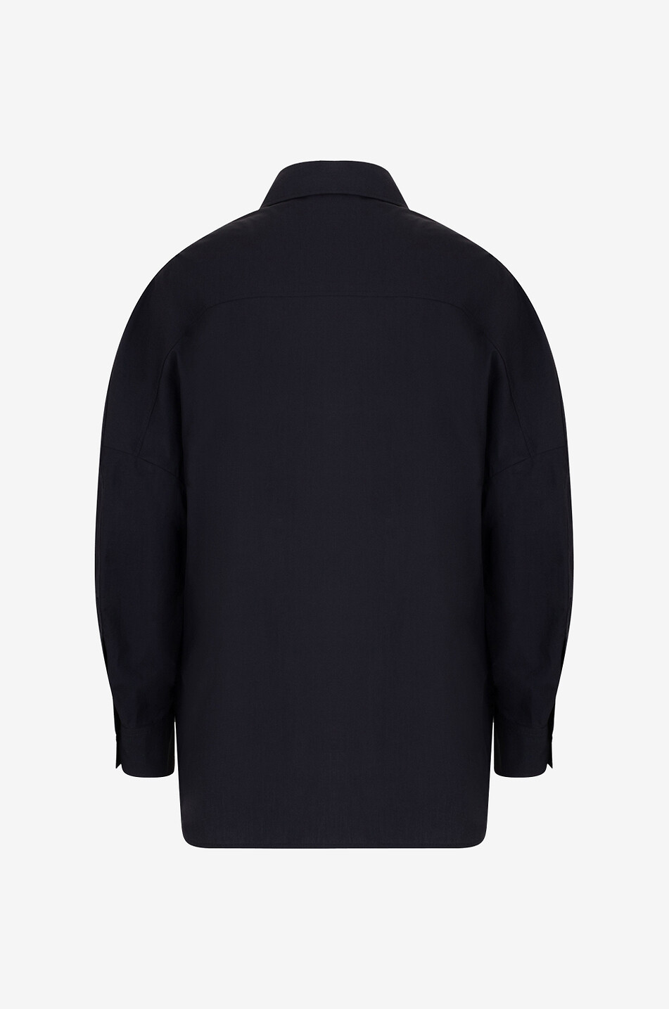 MONCLER Oversize-Hemd aus Baumwollpopeline mit Reissverschluss Damen SCHWARZ 2