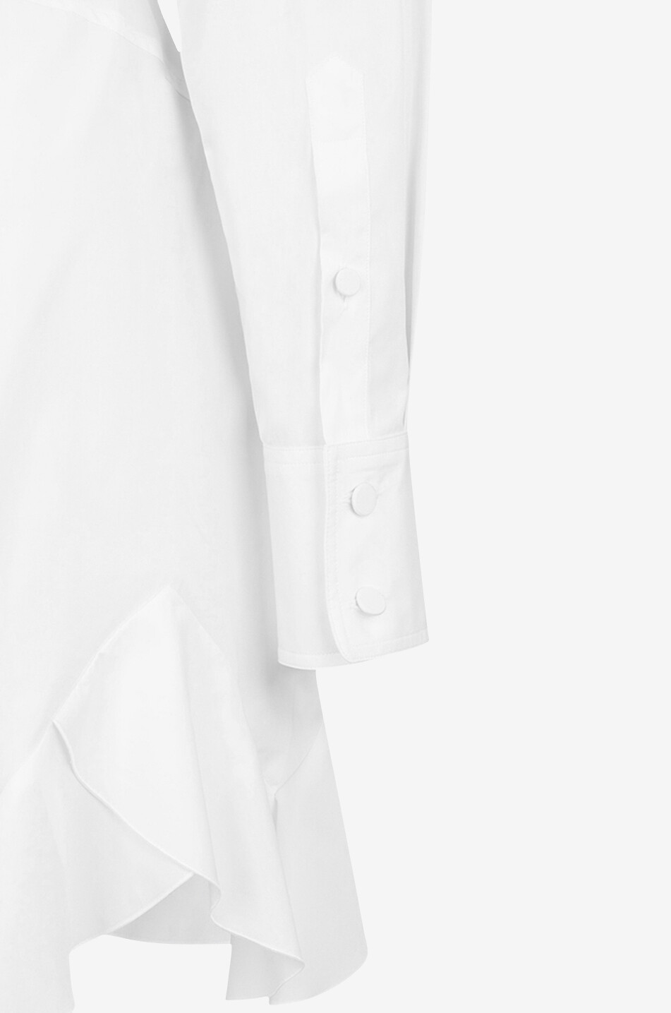 STELLA McCARTNEY Ruffled poplin mini shirt dress Women WHITE 3