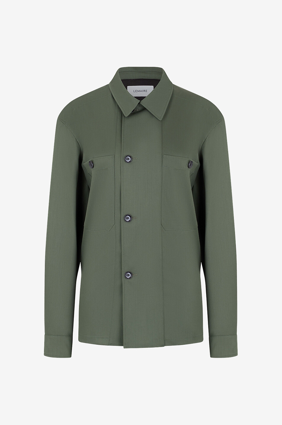 Soft Military fluid wool loose overshirt