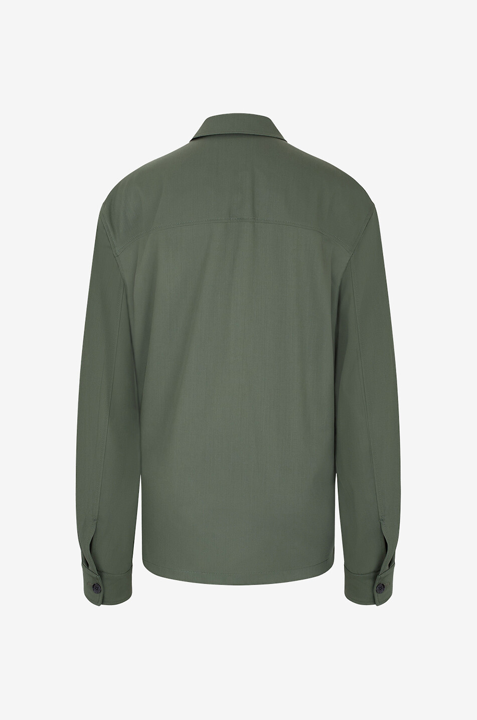 LEMAIRE Soft Military fluid wool loose overshirt Women GREEN 2