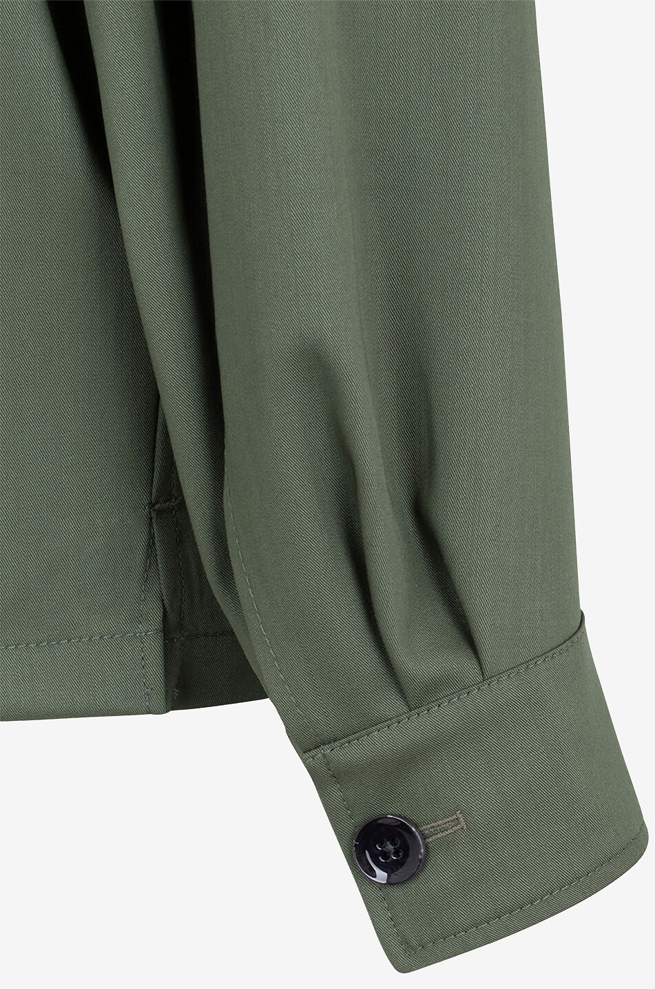 Weites Überhemd aus fliessender Wolle Soft Military