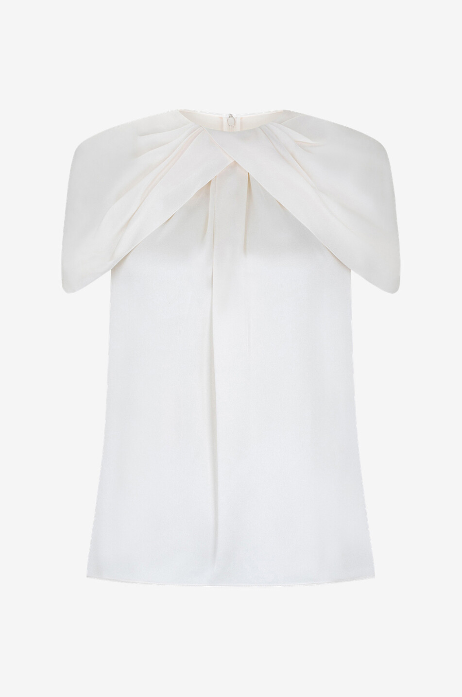 STELLA McCARTNEY Drapiertes Top aus Satin Damen WEISS 1