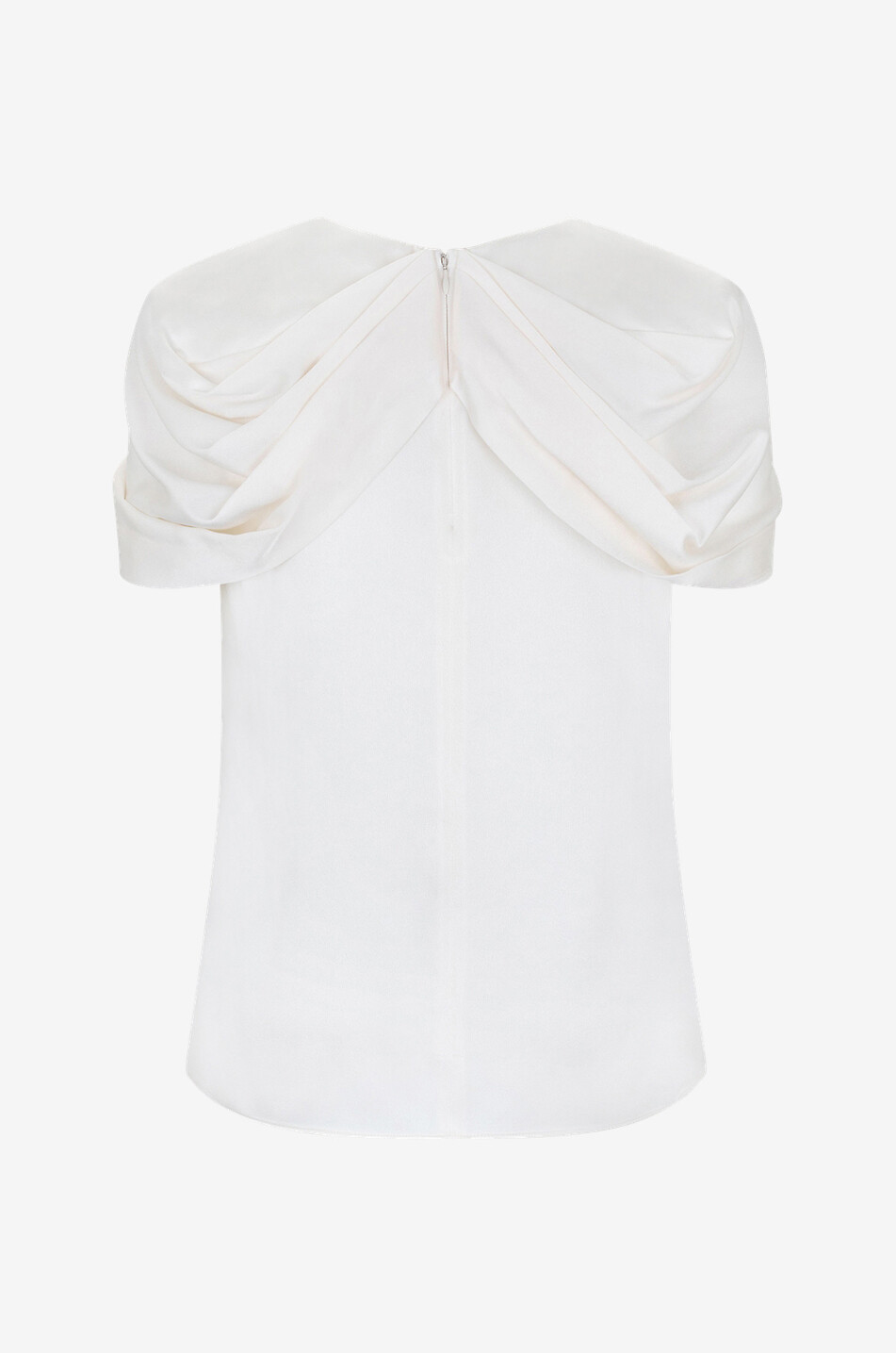 STELLA McCARTNEY Drapiertes Top aus Satin Damen WEISS 2