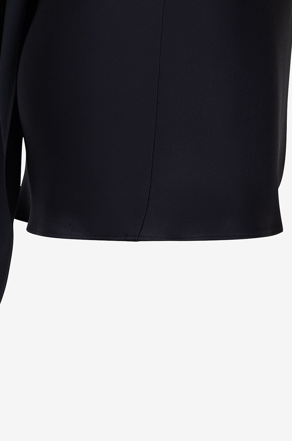 STELLA McCARTNEY Top sans manches en satin à col montant lavallière Femme NOIR 3