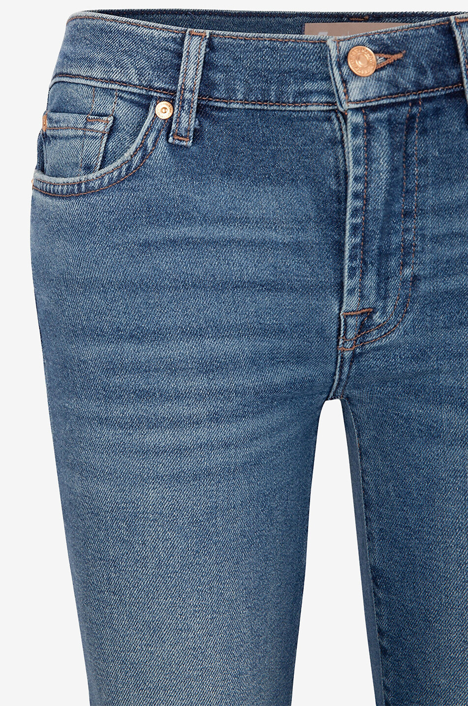 7 FOR ALL MANKIND Ausgewaschene slim-fit-jeans Roxanne Luxe Vintage Damen DUNKELBLAU 3