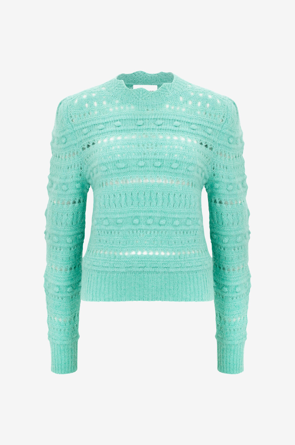 MARANT ETOILE Pull ajouré à épaulettes Adleri Femme VERT CLAIR 1