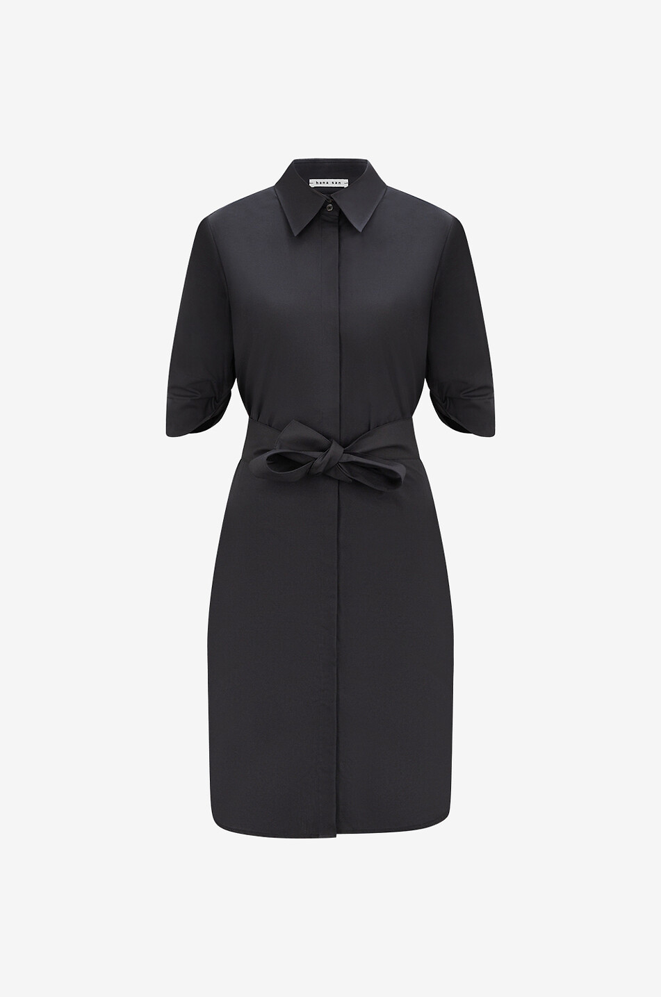 Robe-chemise à manches courtes en coton Nieve