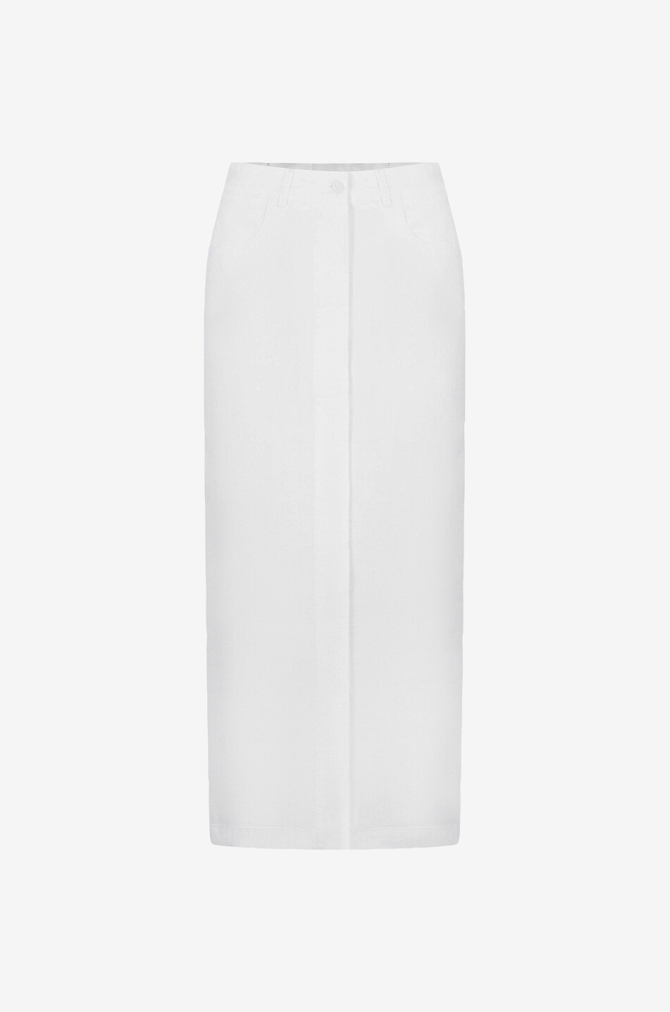 Jupe midi ajusté en lin