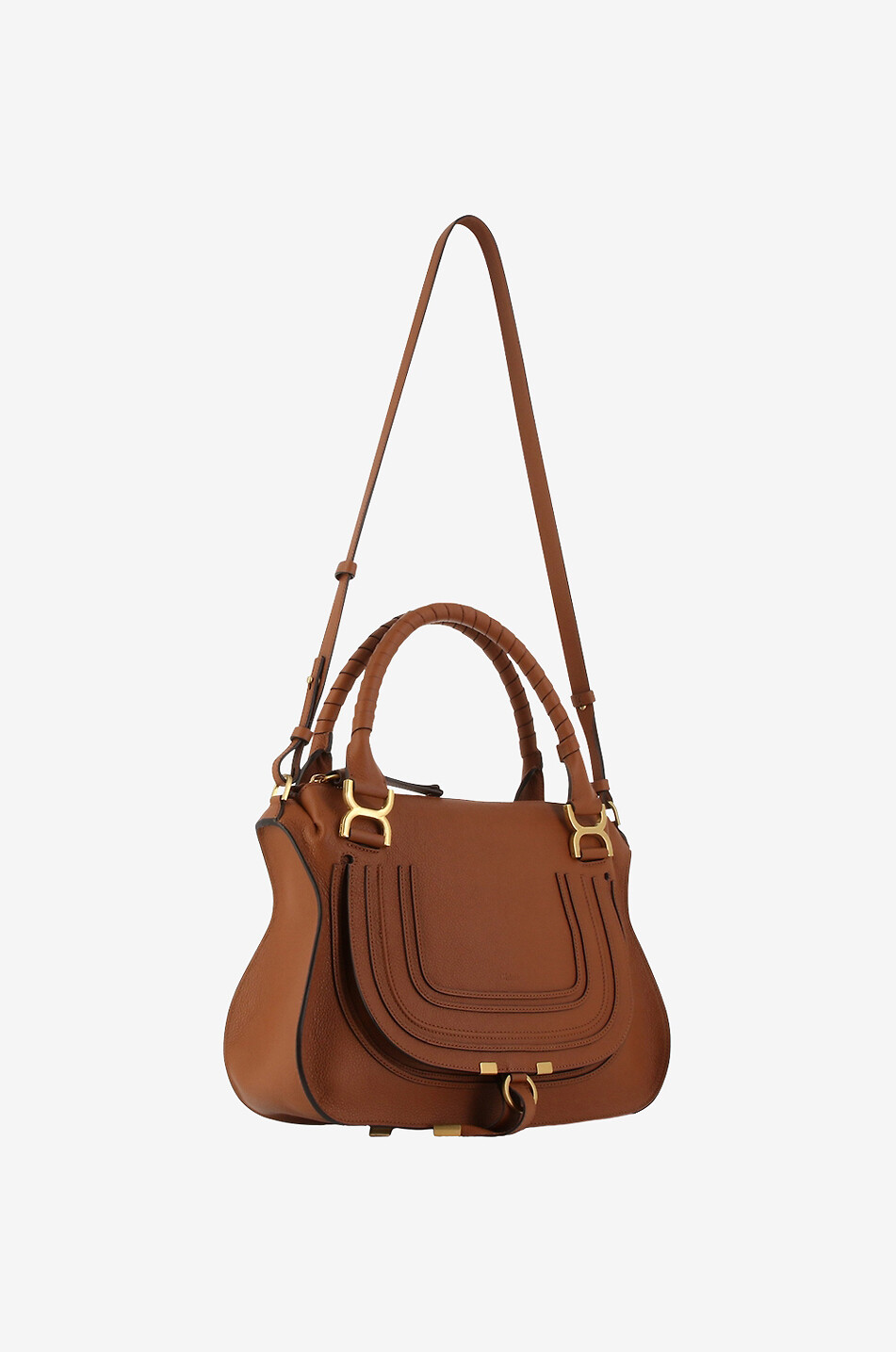 CHLOE Hand- und Schultertasche aus genarbtem Leder Marcie Medium Damen KAMELFARBEN 5