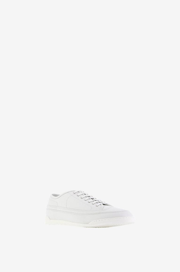 JOHN LOBB Niedrige Schnürsneakers aus Kalbsleder Court Herren WEISS 1