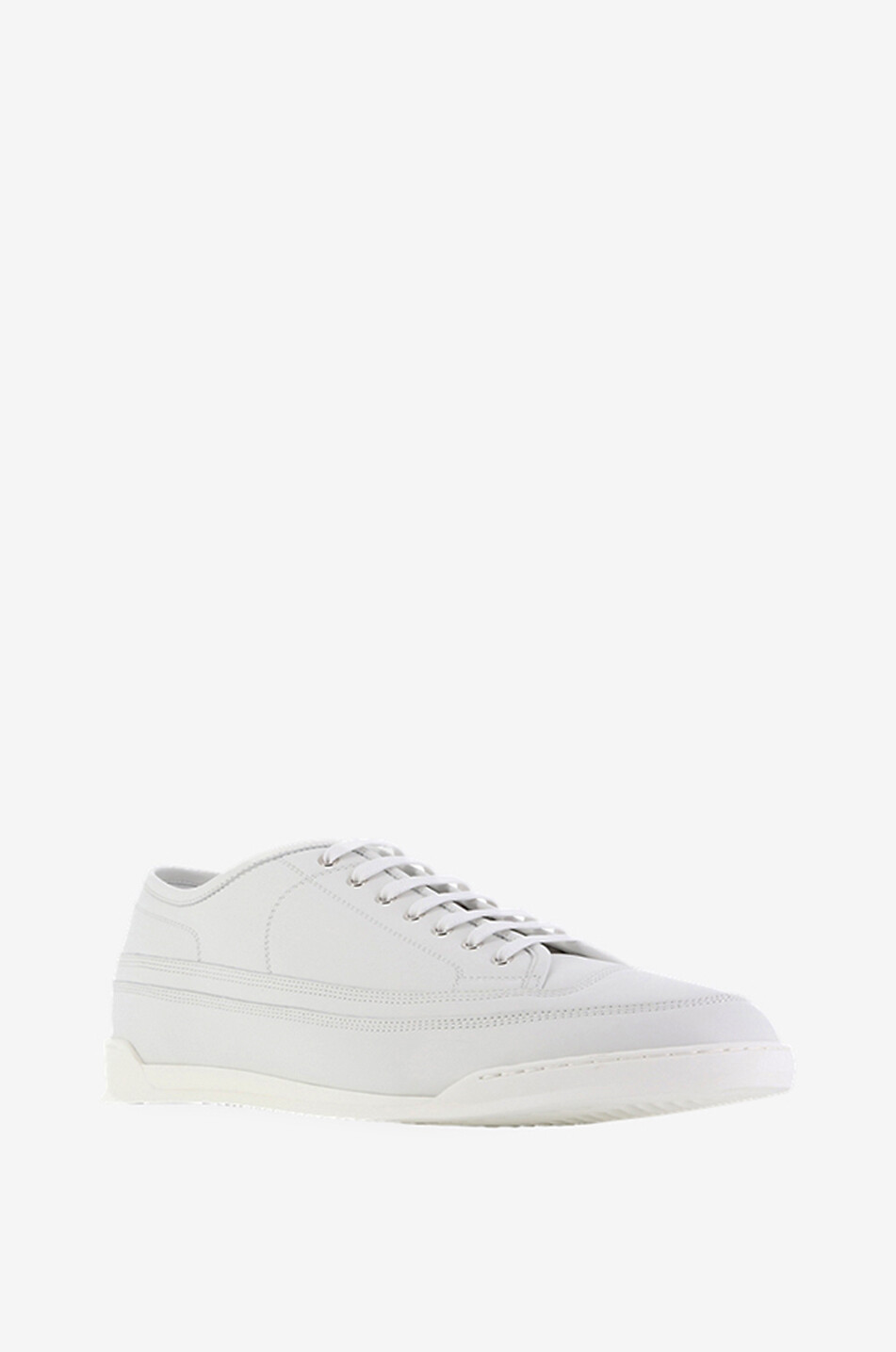 JOHN LOBB Niedrige Schnürsneakers aus Kalbsleder Court Herren WEISS 1