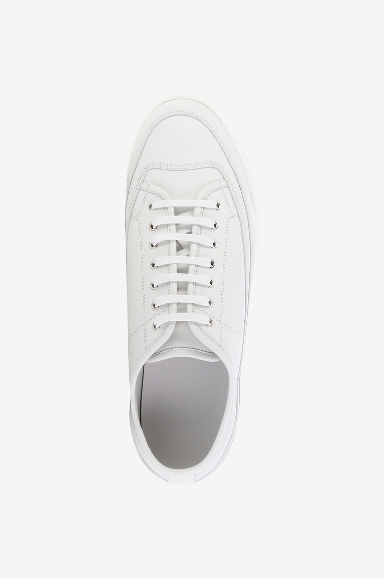 JOHN LOBB Niedrige Schnürsneakers aus Kalbsleder Court Herren WEISS 5
