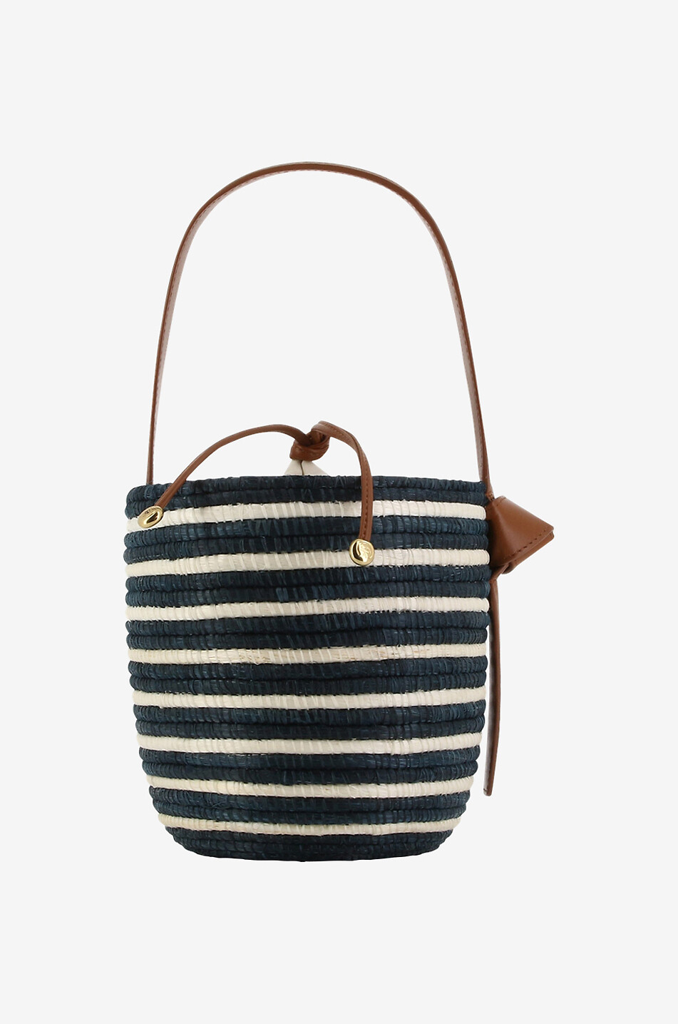 Petit panier en sisal et cuir Lunchpail Full Breton
