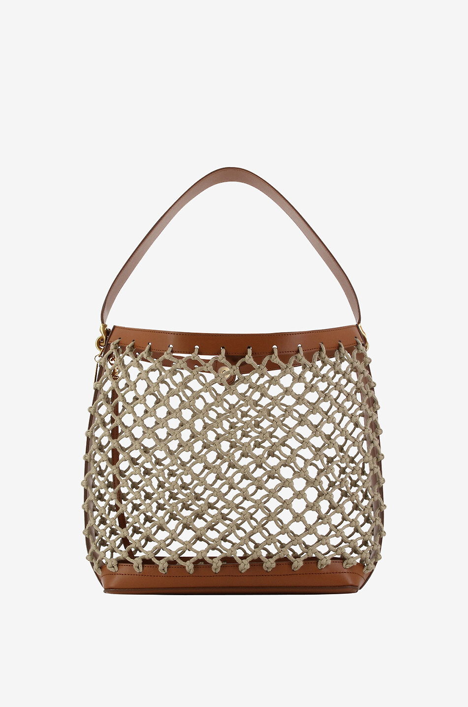 Sac cabas en filet et cuir synthétique Eco Knotted Tote