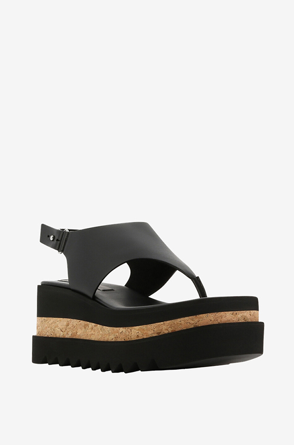 Sandales compensées en cuir synthétique Sneakelyse Portina 80