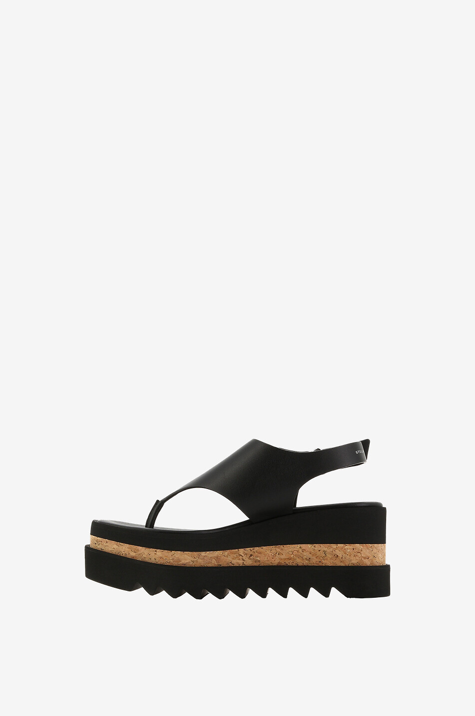 STELLA McCARTNEY Sandales compensées en cuir synthétique Sneakelyse Portina 80 Femme NOIR 3