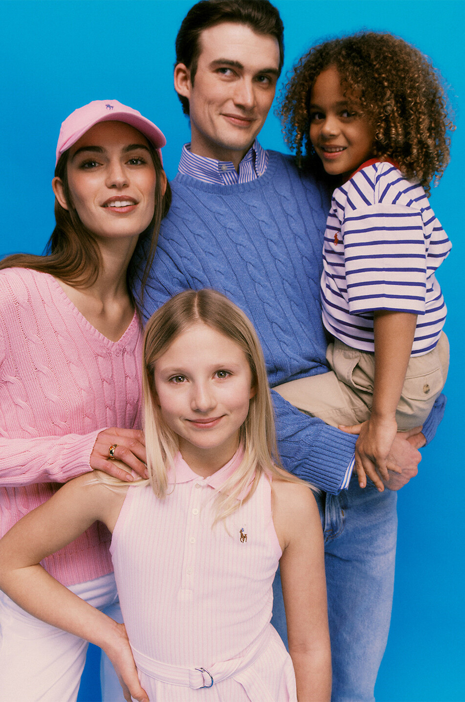 POLO RALPH LAUREN Pull ajusté torsadé à col V en coton Pony Femme ROSE CLAIR 3