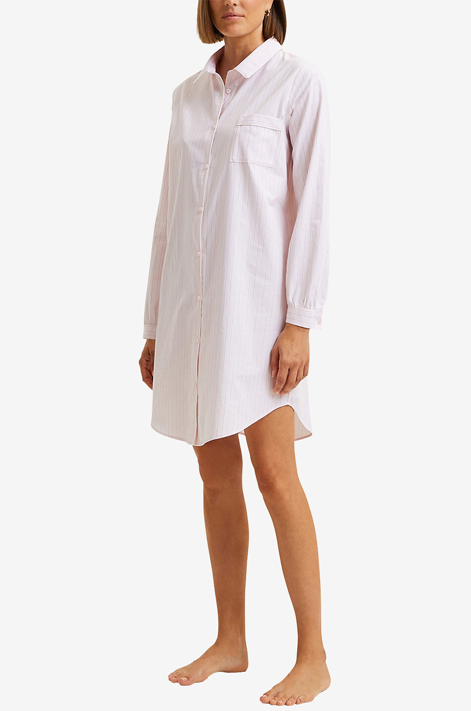 Chemise de nuit en coton Essentiel Rayé