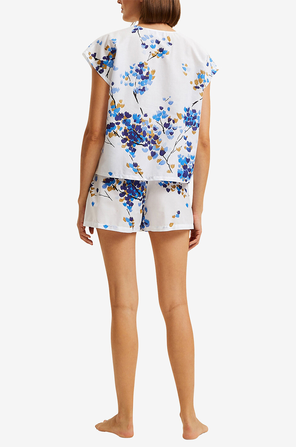 LAURENCE TAVERNIER Ensemble de pyjama short en coton avec imprimé végétal Canopée Femme MULTICOLORE 5