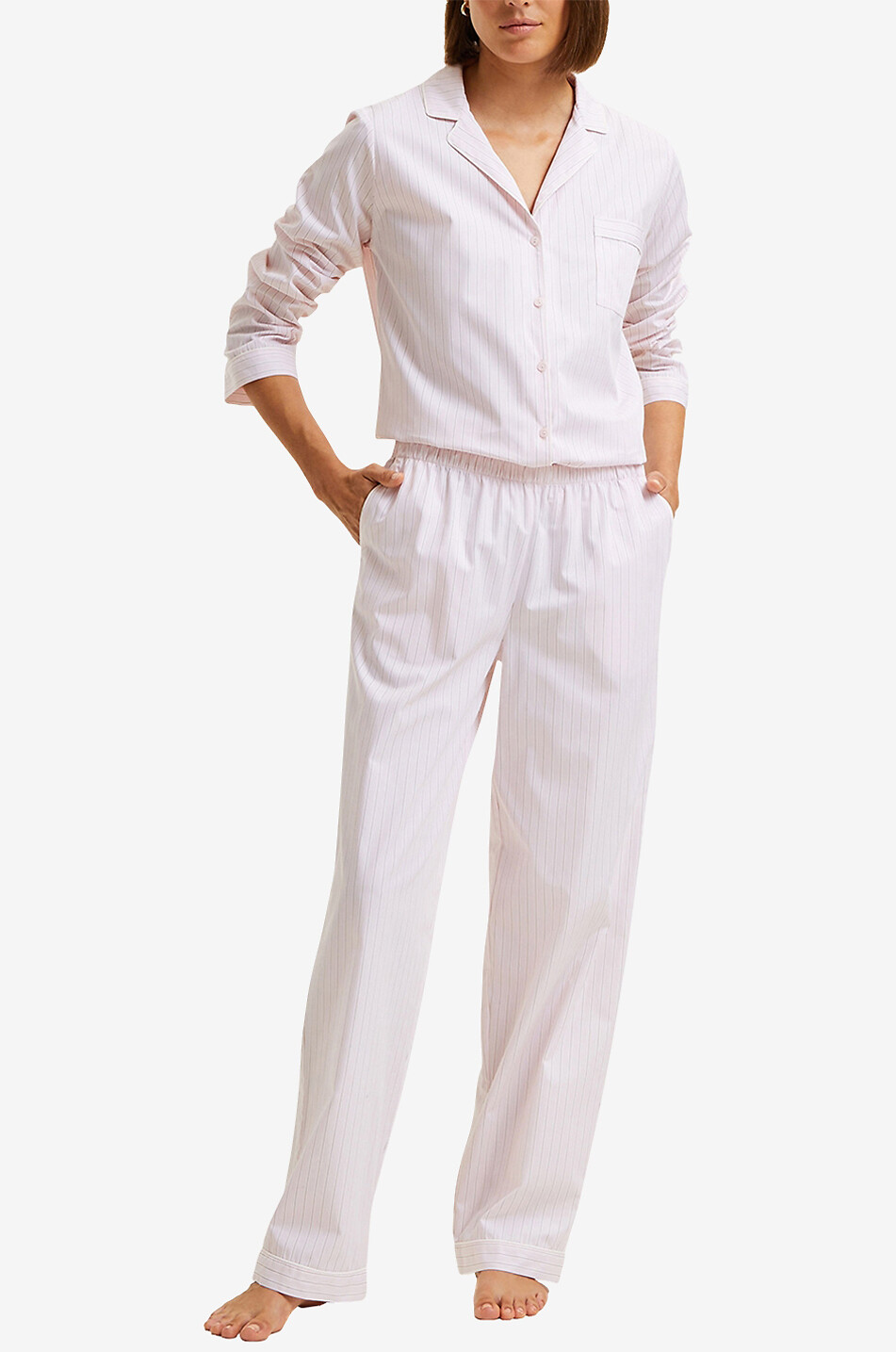 LAURENCE TAVERNIER Pyjama-Set aus Baumwolle Essentiel Rayé Damen HELLROSA 3