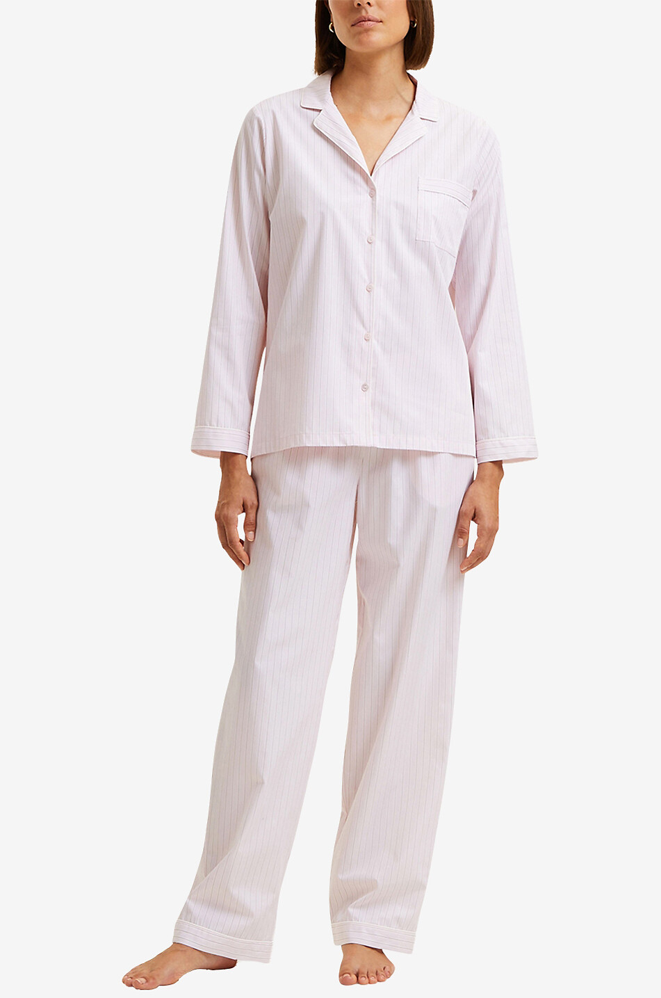 LAURENCE TAVERNIER Pyjama-Set aus Baumwolle Essentiel Rayé Damen HELLROSA 4