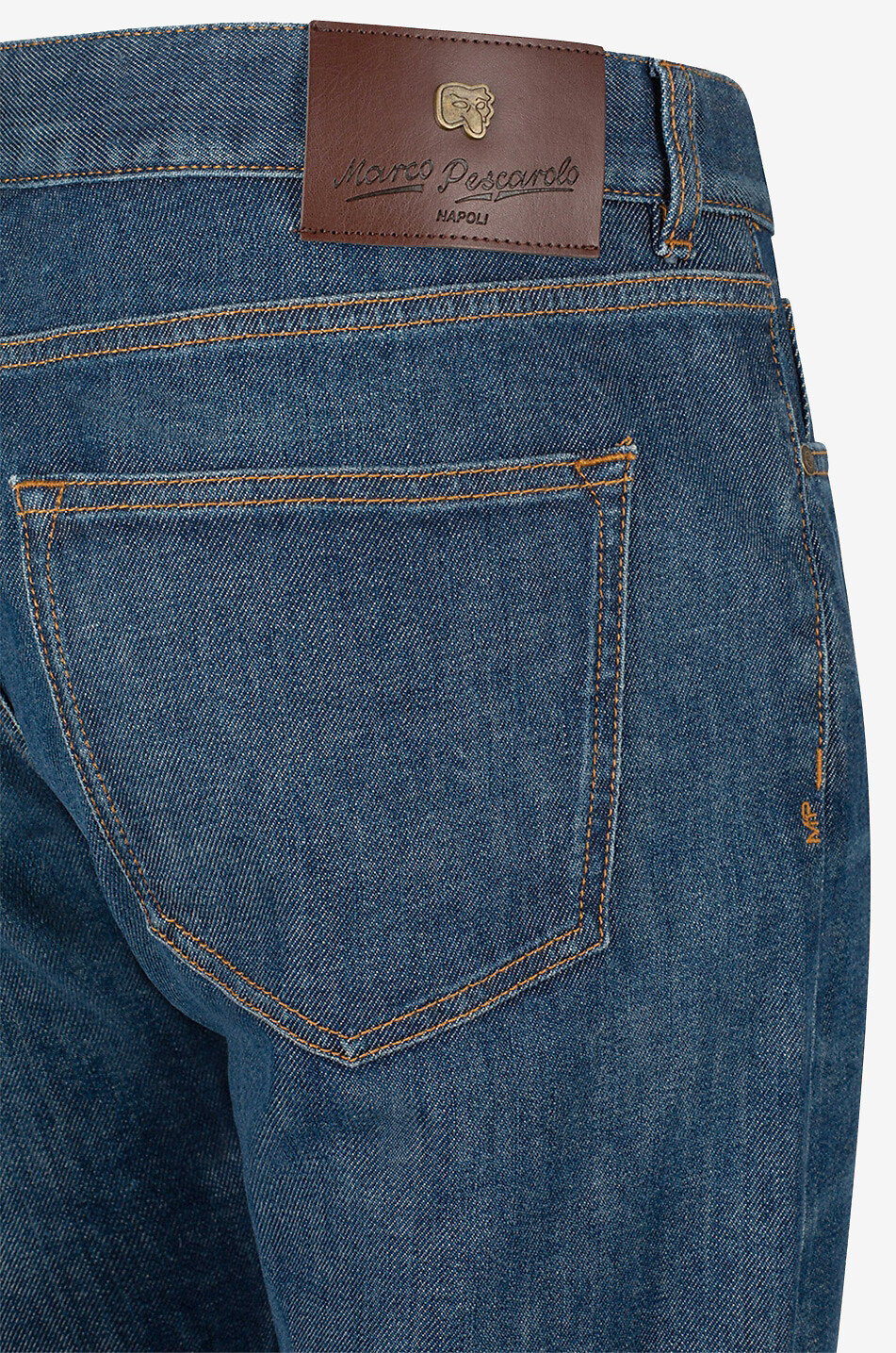 MARCO PESCAROLO Jeans mit geradem Bein aus Baumwolle Piotr Herren MITTELBLAU 3