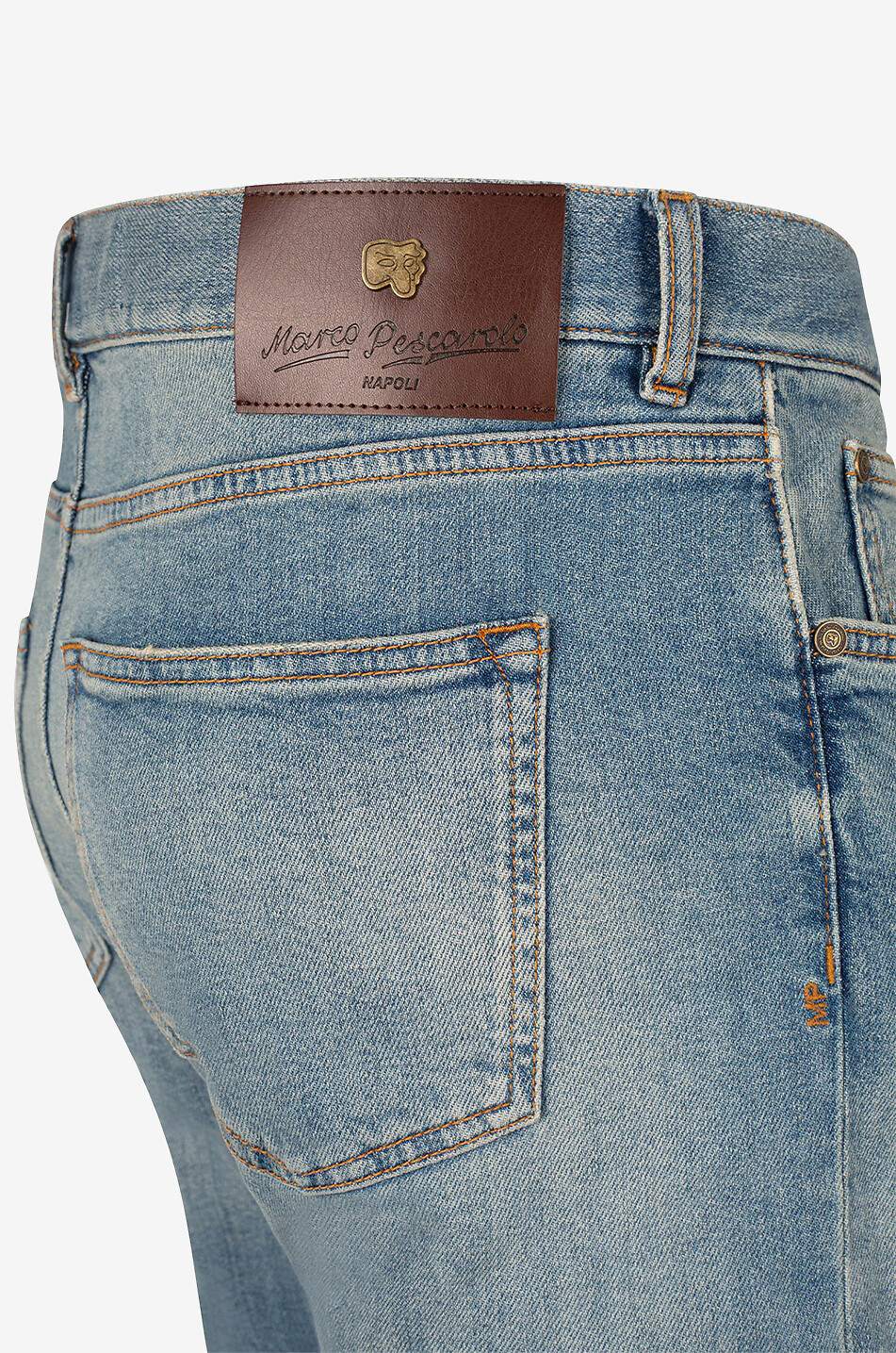 MARCO PESCAROLO Jeans mit geradem Bein aus Baumwolle Piotr Herren MITTELBLAU 3