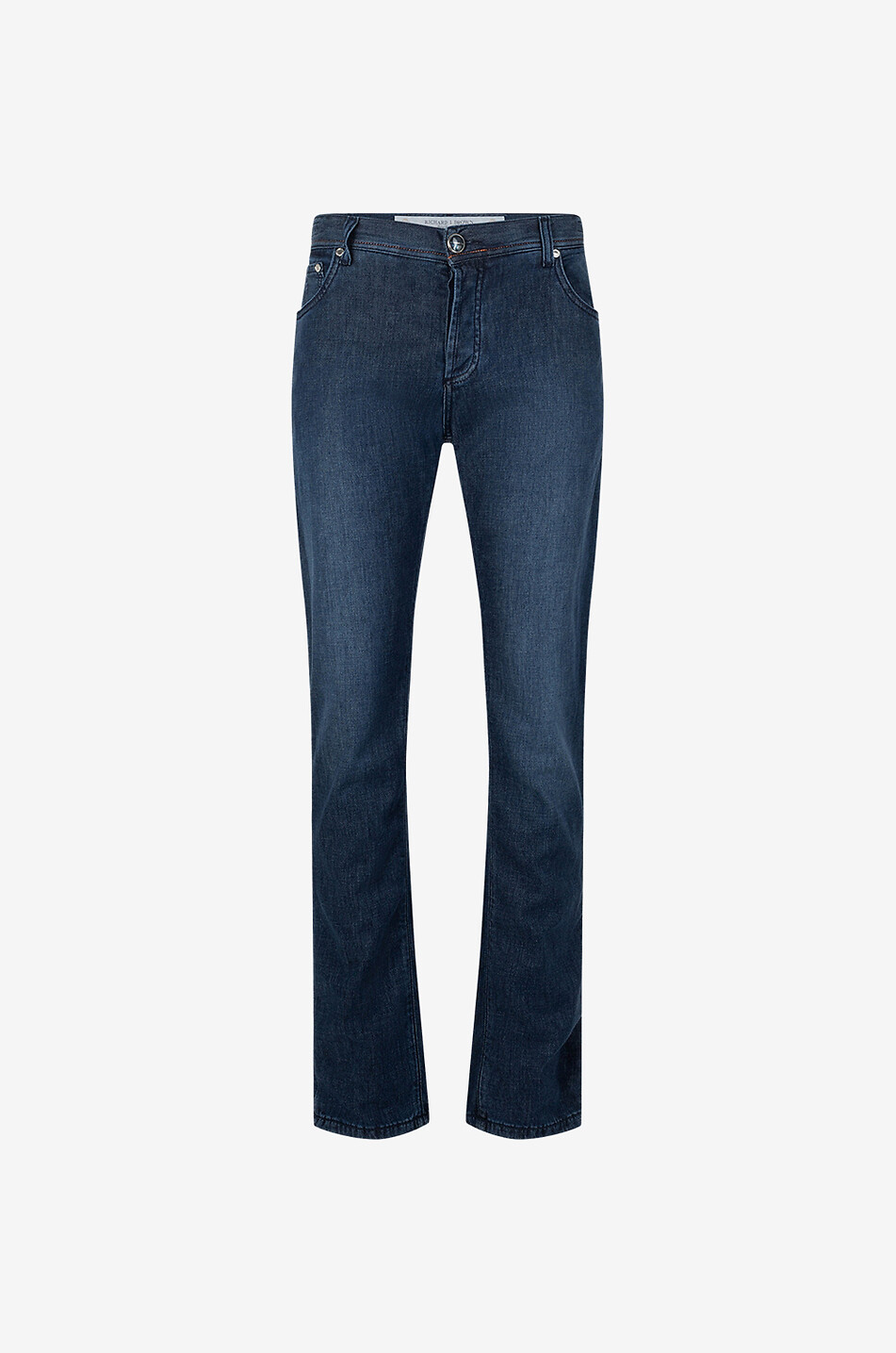 RICHARD J. BROWN Tokyo cotton lyocell and cashmere slim jeans Men DARK BLUE 1