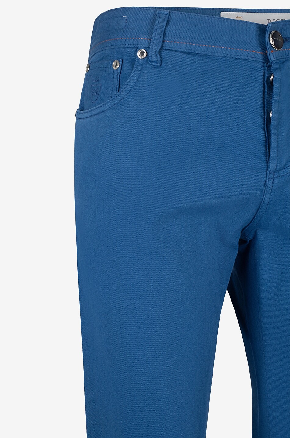 RICHARD J. BROWN Pantalon droit en coton et lin Tokyo Homme BLEU MOYEN 3