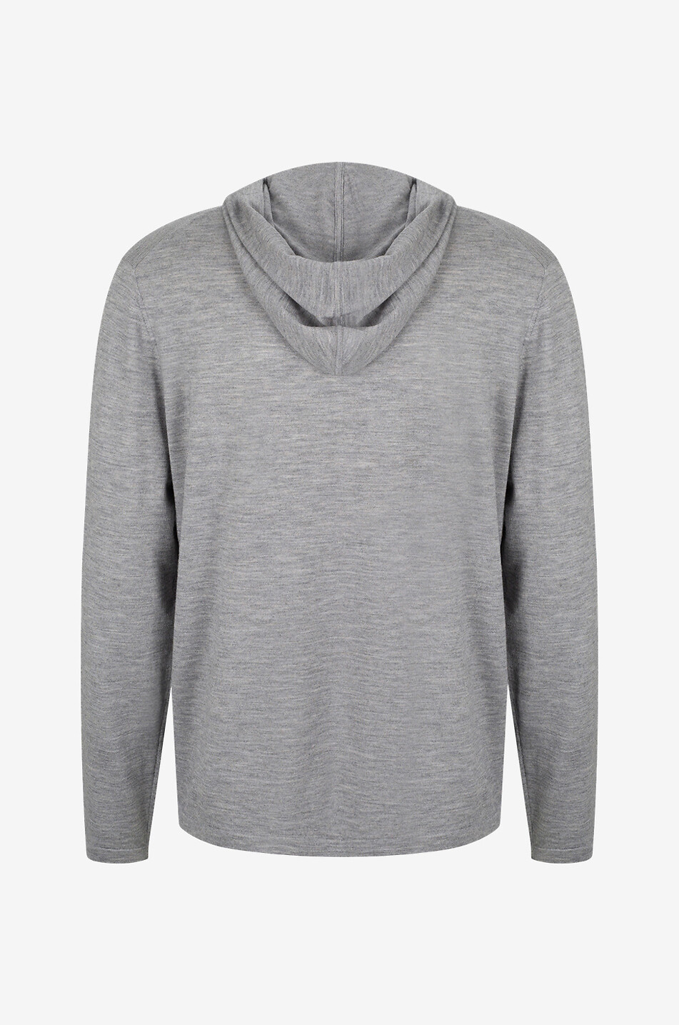 Featherweight hooded knit sweat-shirt in cotton and cashmere