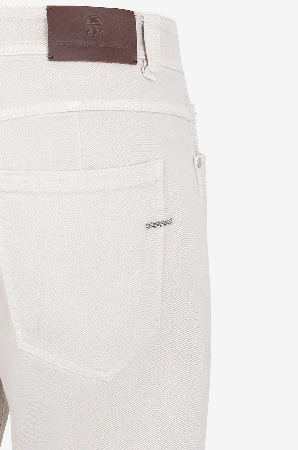 BRUNELLO CUCINELLI Jeans mit hoher Taille Slim Tapered Damen CREMEFARBEN 3