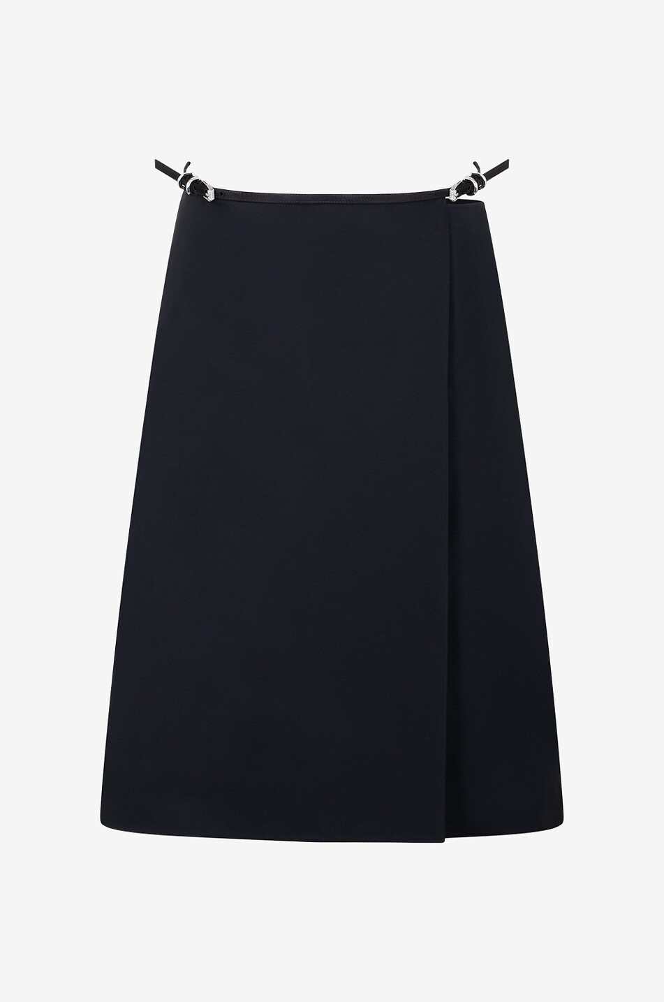 GIVENCHY Voyou belt detail wrap skirt in taffeta Women BLACK 1